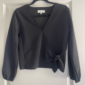 Madewell Black Wrap Blouse